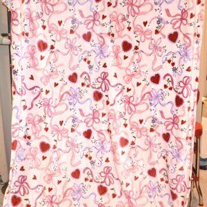 Bows Hearts and Flowers Throw New without Tags